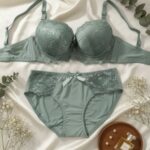 Sage Enchantment Floral Lace & Mesh Set